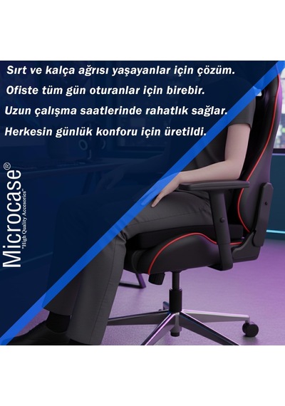 2in1 Set İpli Oturma Minderi + Ortopedik Sırt Bel Minderi Al5383 Diğer