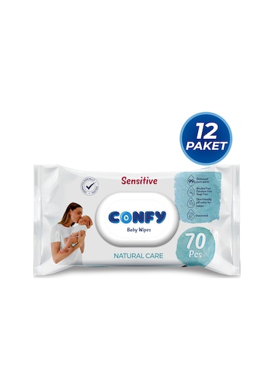 Confy Premium Sensitive Islak Mendil 12 x 70 Adet 840 Yaprak