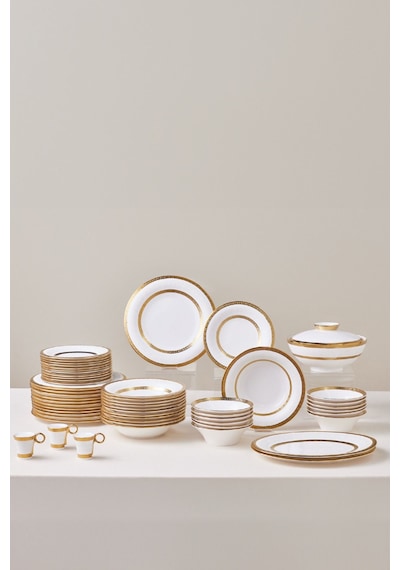 Karaca  Royal Bone Charlotte 55 Parça 12 Kişilik Yemek Takımı Gold