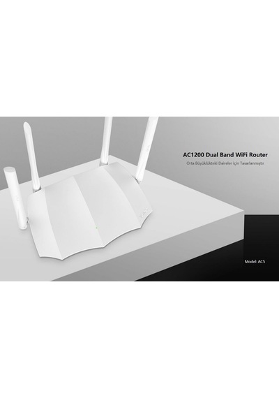 Tenda Ac5 4 Port 10/100 1200mmps 4x6dbı Kablosuz Router