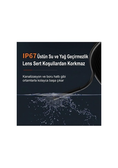 Profesyonel Endoskop Kamera Monitörlü El Tipi / 5 Metre Genel