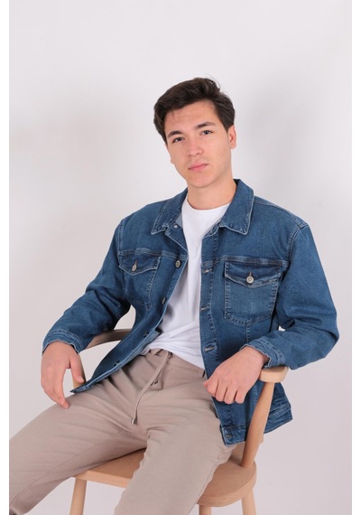 Five Pocket Fp24a1099-w104 Erkek Davıd Denim Ceket Dark Blue