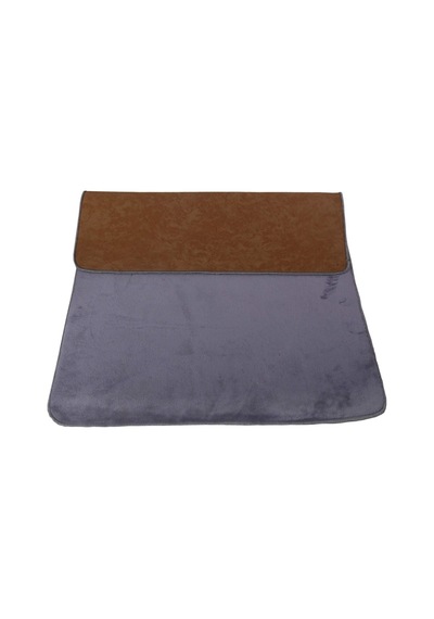 Bonny Home Unicolor Düz Gri 3lü Banyo Paspası Halısı Seti Kaymaz Krem