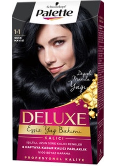 Palette Deluxe Saç Boyası 1.1 Gece Mavisi