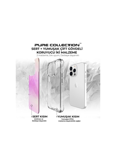 Bix Apple Uyumlu iPhone 13 Pro Max Pure Rainbow Renk Geçişli Şeffaf Kılıf Çizilmeye Dayanıklı Darbe Emici Parmak İzi Önleyici Pembe Bix Apple Uyumlu iPhone 13 Pro Max Pure Rainbow Renk Geçişli Şeffaf Kılıf Çizilmeye Dayanıklı Darbe Emici Parmak İzi Önleyici Pembe