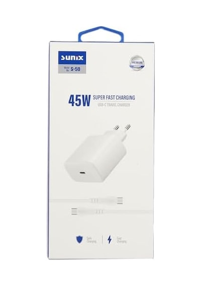 S-50 Usb-c Type-c Şarj Aleti Set, Beyaz
