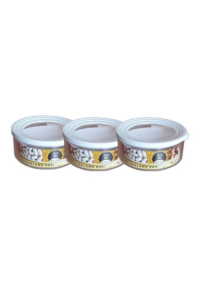 Yuvarlak Contalı Erzak Saklama Kabı 425 Ml 3 Lü Set Şeffaf Çok Renkli