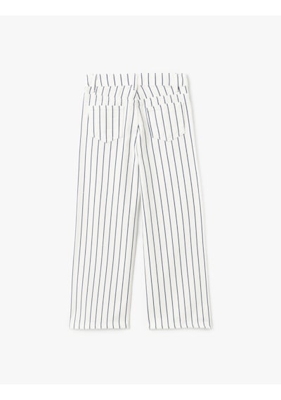 Koton Pamuklu Çizgili Bol Paça Denim Pantolon Lacivert Çizgili 5skg40068ad 7s2 Lacivert Koton Pamuklu Çizgili Bol Paça Denim Pantolon Lacivert Çizgili 5skg40068ad 7s2 Lacivert