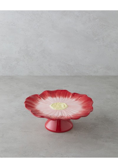 Flowerella Dolomite Kek Standı 26 Cm Kırmızı-pembe