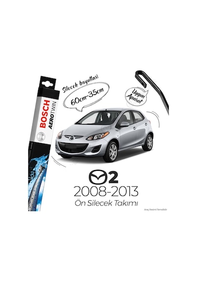 Mazda 2 Muz Silecek Takımı 2008-2013 Bosch Aerotwin
