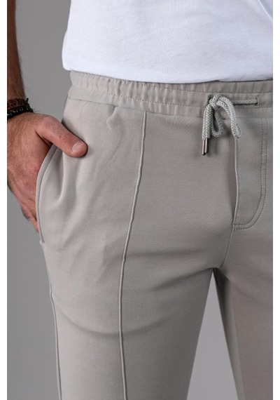 Slimfit Dar Paça Beli Lastikli İplikli Likralı Jogger Pantolon 001