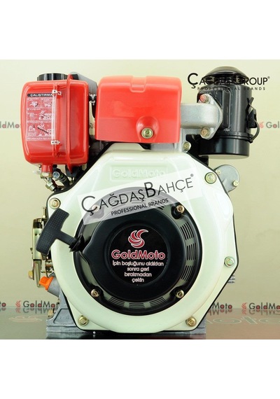 Goldmoto Gm178Fen-H Dizel Motor Marşlı 7 Hp Krank Mili Frezeli