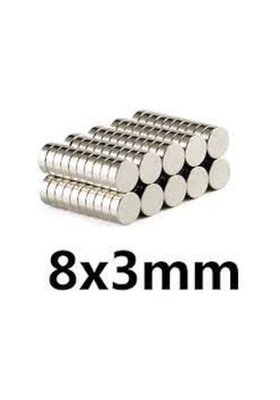 8 X 3 Mm Yuvarlak Neodyum Mıknatıs 20 Adet