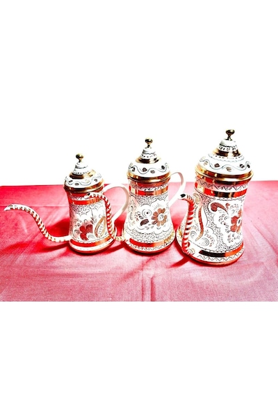 3lü Bakır Yağdanlık Takım