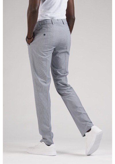 Ecer Slimfit Beli Yarım Lastikli Ve İplikli İnce Çizgili Yazlık Jogger Pantolon 001