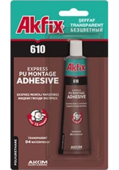 Akfix 610 Ekspres Montaj Yapıştırıcı 50 Ml.Tüp Çok Renkli