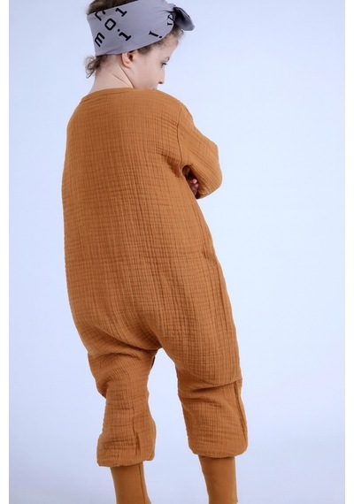 For My Baby 1 Tog Çocuk Uyku Tulumu Unisex Uzun Kollu Uyku Tulumu Turuncu