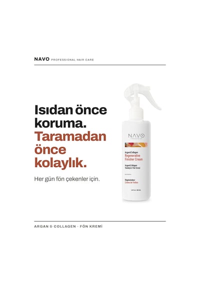 Isıya Ve Güneşe Karşı Koruyucu Argan & Collagen Besleyici Ve Onarıcı Sıvı Saç Kremi 250 Ml