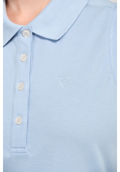 Kadın Regular Fit Kolsuz Polo Açık Mavi