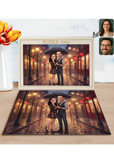 Bk Gift Kişiye Özel Sevgili Karikatürlü 1000 Parça Profesyonel Puzzle-11, 1000 Puzzle, Sevgililer Günü Hediyesi, Sevgiliye Hediye Kobitmeyencom36181 B