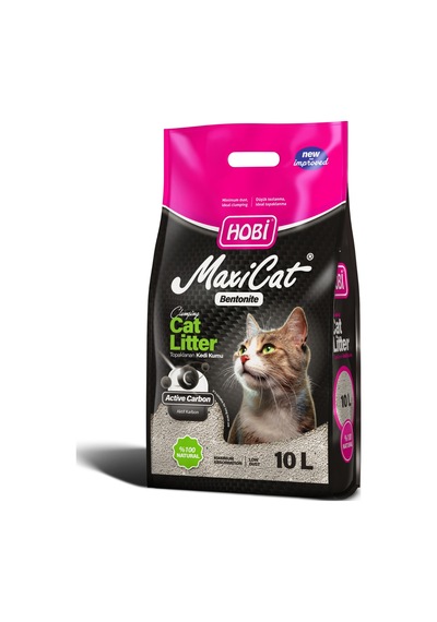 Hobi Maxicat Aktif Karbonlu Bentonit Kedi Kumu 10 Litre