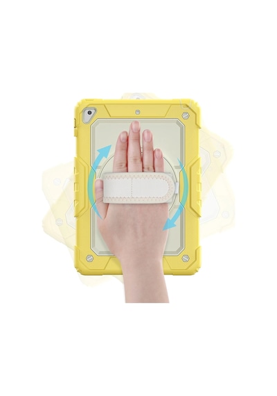 Newface - 742 - iPad Uyumlu 5 Air 9.7 Kılıf Strap New Tablet Kapak - Csmo-tex - - Sarı