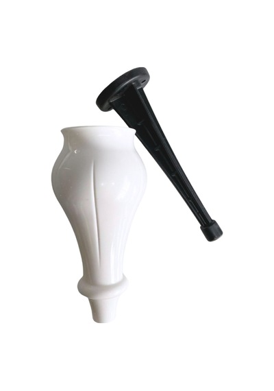Tombul Beyaz 18cm Plastik Ayak Mobilya Masa Ve Dolap Ayağı Beyaz 18cm 4 Adet Beyaz