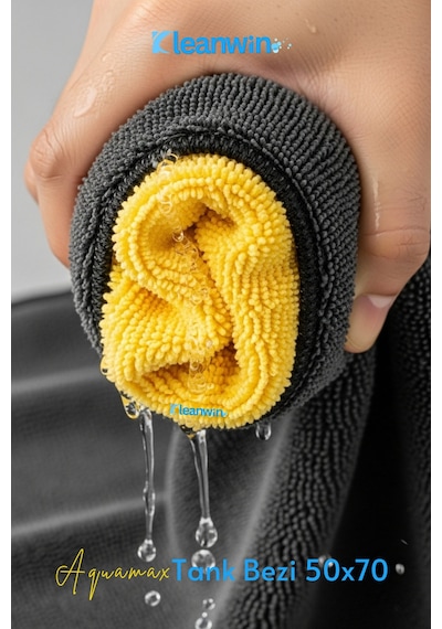 Aquamax Mikrofiber Bez, 800 Gsm Oto Kurulama Havlusu, 50x70 Cm Araç Yıkama Ve Cam Temizlik Bezi
