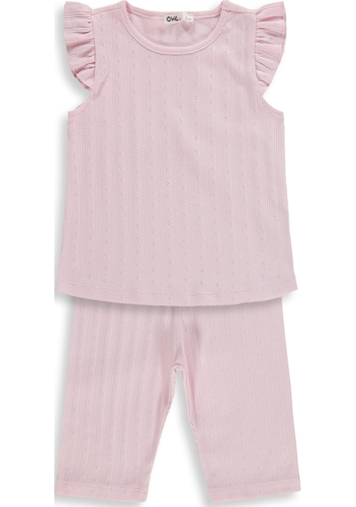 Civil Girls Kaprili 2-5 Yaş Pijama Takımı - Pembe