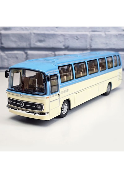 1:43 Ölçek Mercedes Benz O302 Otobüs Mavi/bej