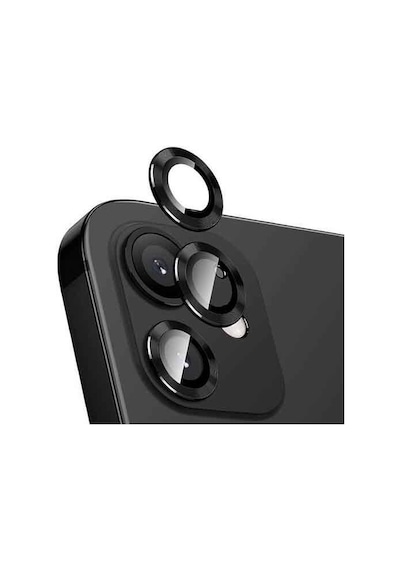 Noktaks  Apple Uyumlu  iPhone 12 Mini  Kamera Lens Koruyucu Safir Parmak İzi Bırakmayan Anti-reflective Cl-12 - Siyah