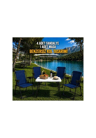 Holiday Kamp Seti Kamp Sandalyesi Kamp Masası Katlanır Kamp Piknik Seti 4 Sandalye 1 Masa Lacivert 4 Sandalye 1 Masa Holiday Kamp Seti Kamp Sandalyesi Kamp Masası Katlanır Kamp Piknik Seti 4 Sandalye 1 Masa Lacivert 4 Sandalye 1 Masa