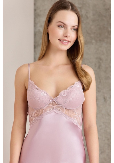 Pierre Cardin Saten Emprime Gecelik & Sabahlık Takım - 2415 001