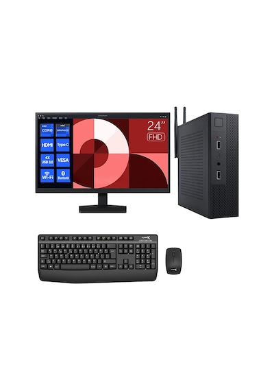 Turbox Mini-191 i5-9400 8 GB 256 GB SSD 23.8" W11P Mini Masaüstü Bilgisayar