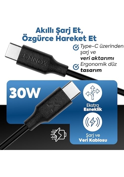 Pd Type-c To Type-c Hızlı Şarj Ve Data Kablosu 1 Metre Uyumlu Silikon Örgülü Model P7 Diğer