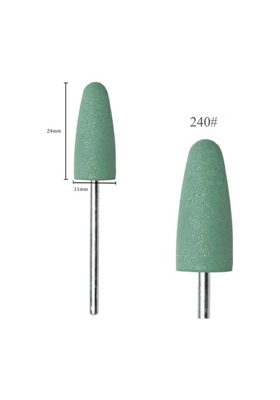 Silikon Tırnak Parlatma Törpü Ucu 240 Grit Yeşil