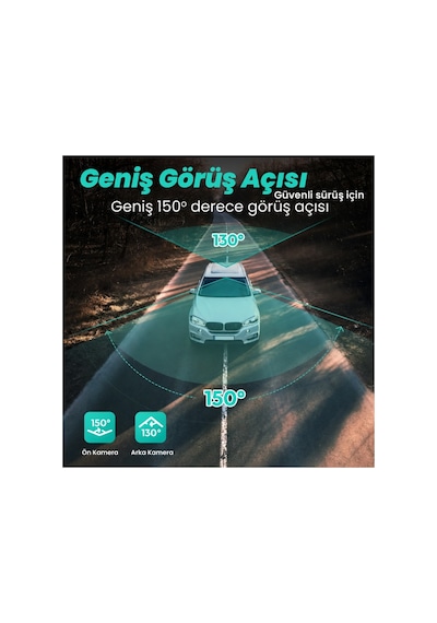 360+ Botslab G500H Pro ADAS Ön 3K QHD -Arka 1080P FHD 150° Açı WiFi+GPS Gece Görüşlü Araç İçi Kamera