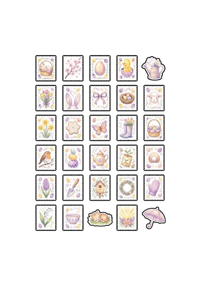 Botanik Doğa Pastel Sticker Seti 150 Adet - 5'li Mega Paket - Laptop Defter Ajanda Etiketi Çok Renkli