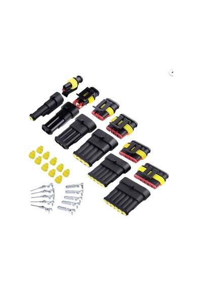 6 Pin Superseal Su Geçirmez Araç Konnektörü 6 Pin 15mm Ic-266w 10 Adet