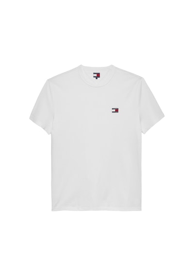Tommy Hilfiger Tjm Reg Badge Tee Ext Erkek Beyaz T-shirt - Dm0dm20322