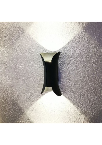 10 Watt Gün Işığı Ledli Otel, Kafe, Bar, Bahçe, Balkon, Teras, Villa Apliği, Modern Ve Şık Armatür Siyah