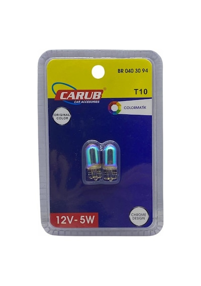 12v T10 Dipsiz Ampul 5w Sarı Diadem 2 Ad Italy
