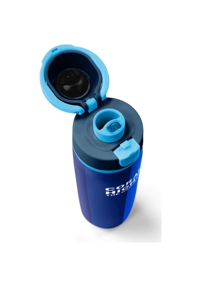 Coral High Renkli Çizgili Desenli Pipetli Ve Direkt İçim Çelik Termos 800 Ml 38555 Saks Mavi