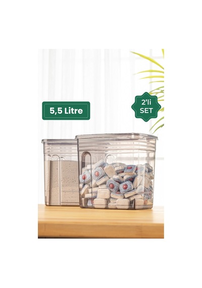 Vienev Strip Mega Boy Deterjan Saklama Kutusu 2'li 5.5 LT Antrasit
