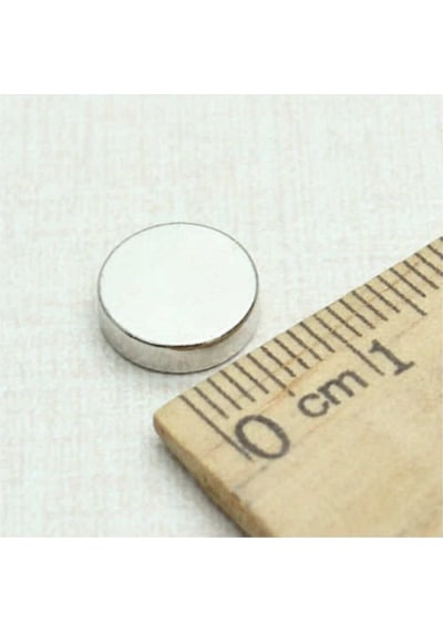 10 Adet Yuvarlak, Neodyum Mıknatıs, 10x3 Mm, Süper Güçlü Magnet