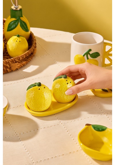 Karaca Lemon Tuzluk Biberlik 6,5 Cm Sarı