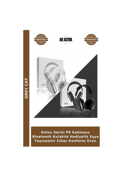 Delux Serisi P9 Kablosuz Bluetooth Kulaklık Hediyelik Eşya Taşınabilir Cihaz Konforlu Ürün