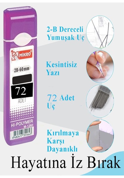 Kalem Ucu 72 Li 0.9 Mm 2b 4 Paket Çoklu Versatil Kalem Uç Mekanik Uçlu Otomatik Kurşun Mikro Kalem Ucu 60 Mm Yumuşak