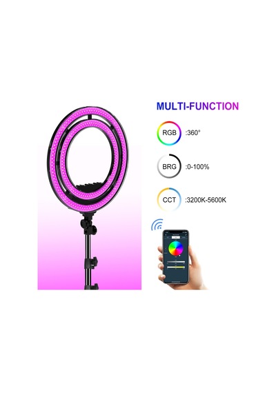 Gvm Ring 18 50w Rgb & Bi-color Led Soft Çift Ring Işık