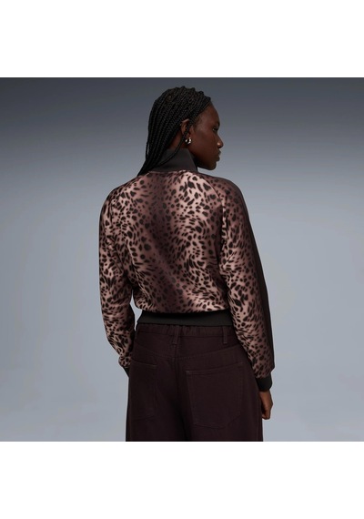 Puma T7 Leopard Kadın Ceket 634563-01 Siyah